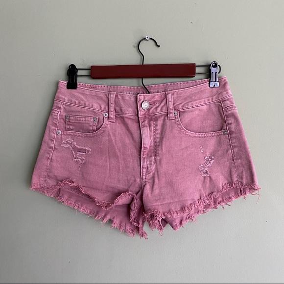 American Eagle Outfitters Pants - American Eagle Mid Rise Cut Off Shorts Dusty Rose